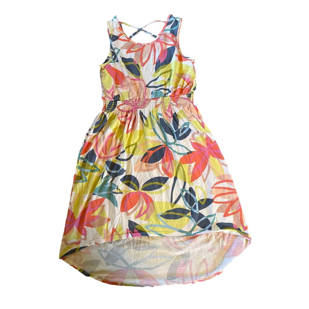 TEA COLLECTION SUN DRESS - tropical floral print - size 16